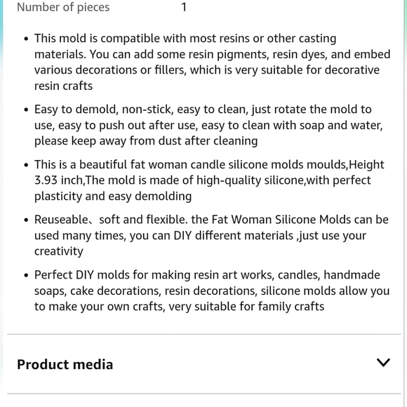 BODY CANDLE MOLD - Picture 7 of 7